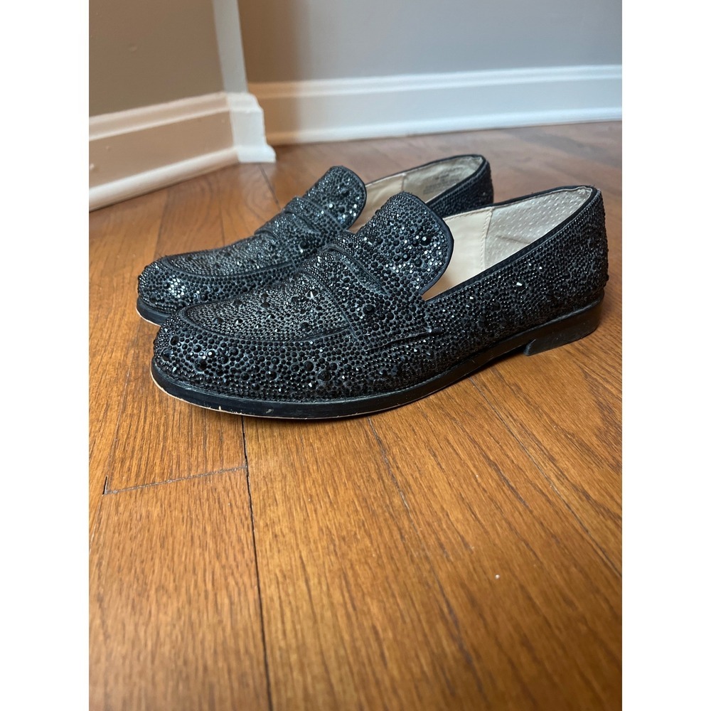 Betsey Johnson Aron Loafers Black Pearl Embellishment Size 7